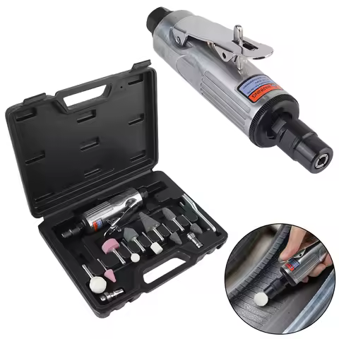 Grinding Polishing Machine Kit Air Grinder Mill Engraving Tool 1/4" 1/8" 16Pcs Pneumatic Die Grinder