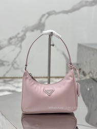 👏Prada Re-Edition 2005 Re-Nylon迷你單肩包 粉色 mini bag 全實拍📸📸100% new🎁 pink Shoulder Bag 腋下包 單肩包 手提袋 編號：1NE