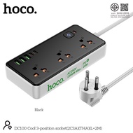 [มีมอก.] HOCO DC100 ปลั๊กไฟมัลติฟังก์ชัน 8in1 3*AC + 2*Type-C + 3*USB PD 20W สายยาว 2M ปลั๊กพ่วง hc8