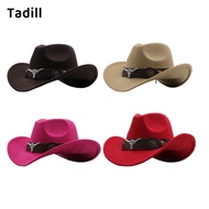 [dksqer] Cowboy Hat, Comfortable Waterproof Fedoras Fashion Thermal Cowgirl Hat for Costume Accessor