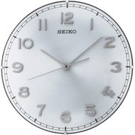 Seiko CLOCK QXA630S Silver Gray Quiet Sweep 3D numeral Wall CLOCK ORI