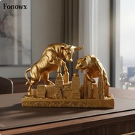 [AbabixaMY] Resin Decorative Statue Luxury Sculpture Bull and Bear Figurine for Trader Finance Room 