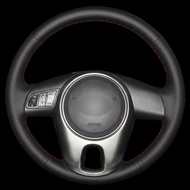 DIY Artificial leather Suede Carbon Fiber Customized Car Steering Wheel Cover For Kia Forte Kia Soul