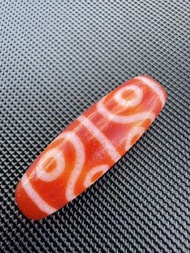 高油潤滿硃砂紅肉【水紋八眼天珠】