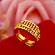 Hot AKOKO Men's Abacus Ring 24k Gold Plated Jewelry Fashion Men's Rings 算盘戒指铜 cincin sempoa/cincin lelaki abacus/cincin emas/abacus ring/men ring gold-plated钱
