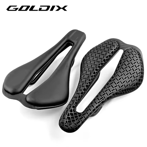 GOLDIX T68 3D printed seat cushion with ultralight carbon fiber bottom plate and TPU printed pattern