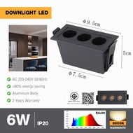 LOCAL789 EILON Downlight 3x2W Warm Light Model Tl-2203/BK Black Shop