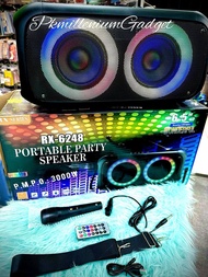 RIES P[READY STOCK] RX SEORTABLE PARTY BLUETOOTH SPEAKER WITH MIC AND CONTROL BASS SPEAKER MODEL (RX-6248)