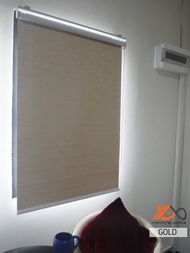 ม่าน ม่านม้วนสำเร็จรูป ม่านม้วนกันแดด ม่านกันแสง ROLLER BLIND รุ่น BLACKOUT COATING