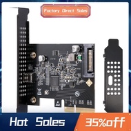 USB 3.2 PCI Express Expansion Card PCI-E 4X to USB3.2 Gen2 X2 Type-C 20Gbps  Powered ASMedia ASM3242