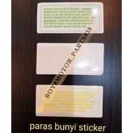 YAMAHA RXZ STICKER PARAS BUNYI / WHITE / GREEN / YELLOW ( READY STOCK )