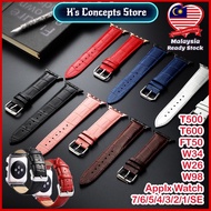 【Ready Stock】Smart Watch Leather Strap Compatible with T500 T600 FT50 W34 F10 U78 Strap【Fast Shippin