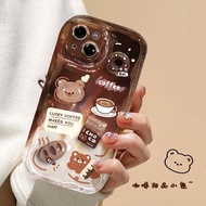11 Phone Case 13 Cute 1211 Three-Dimensional Coffee Dessert Bear ix Female xr/7/8p Set 11 Phone Case