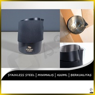 Milk Jug 420ml Stainless Steel Milk Pitcher Minimalist Art Latte Milk Container Barista Jug