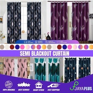 JPM_ Modern Semi Blackout 2in1 Curtain Hook Rod type Langsir Pintu Tingkap Door Curtain Ready Stock Malaysia CANTIK