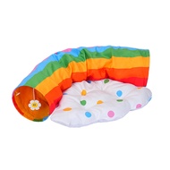 ที่นอนหลับของแมวแบบยูนิคอร์นสีรุ้ง ที่เล่นและพักผ่อนได้ตลอดปี ที่ซ่อนตัวของแมวแบบแยกส่วนได้ ที่นอนสำ