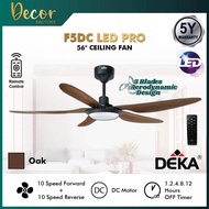 DEKA DF50LED DEKA F5DCLED PRO 56" 5 Blades Ceiling Fan AC DC Motor 3 Color LED Remote Control Ceilin