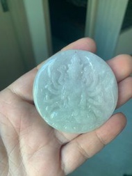 天然緬甸翡翠A玉千手觀音牌