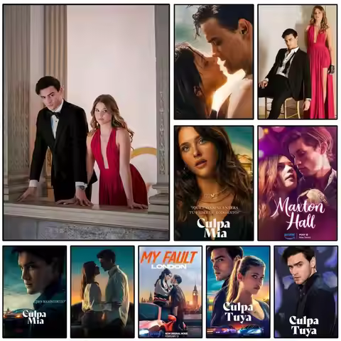 1PC My Fault Culpa mia Poster Self adhesive Art Waterproof Paper Sticker Coffee House Bar Room Wall 