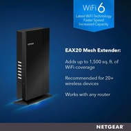 Netgear EAX20 AX1800 Mesh Extender - AX Wifi 6 Standard, 4-Stream Mesh Range Extender - 98%