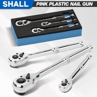 SHALL 90 tooth 3-piece ratchet wrench, quick reversible release, chrome alloy polished ratchet wren