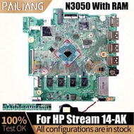 Untuk Hp Stream 14-ak Notebook Mainboard Da00p9mb6d0 Sr29h N3050 With Ram 905304-001 L06655-001 Lapt