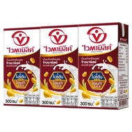 Vitamide UHT Soy Milk, Barley Formula and Malt 300 ml. Pack 12 Boxes As the Picture