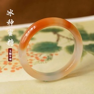 Original Agate Bangle Gradient Sugar Chalcedony Jade Bangle Safety Jade Bracelet Exquisite Women's E
