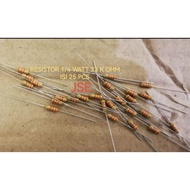 1/ 4 WATT 33K OHM RESISTOR CONTENTS 25 PCS