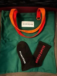 [台灣現貨 直發香港］7-Eleven x BEAMS DESIGN 綠色托特包