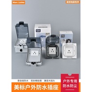 Type 86 Outdoor American Standard American Three-Hole 15A Waterproof Socket IP66 Waterproof Box Prot