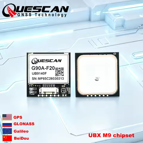 QUESCAN G90A-F20 UBX M9 GPS Module Ublox M9 GPS Galileo BeiDou GLONASS Receiver UBX-M9140-KA NEO-M9N