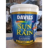 Sun &amp; Rain SR-100 White 4L Davies Sun And Rain Waterproofing Elastomeric Paint 4 Liters 1 Gallon