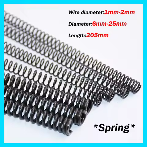 305mm Compression Spring Wire Dia 1/1.2/1.4/1.5/1.6/1.8/2mm 65 Mn Manganese Steel Pressure Springs O