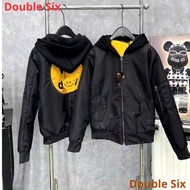 Yellow Smiley Face Life Jacket.Double - Six. 2-Layer Thick Cotton Windbreaker.