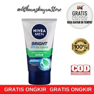 Nivea Men Bright Oil Clear Pore Minimizing Scrub 100 ml / Nivea Men White Scrub / Sabun Cuci Muka Ni