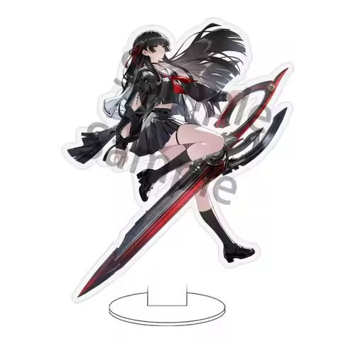 Wuthering Waves Anime Peripherals CHISA Figurine Acrylic Stand 10cm Mini CHISA with katana Standing 