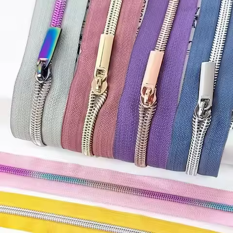 2/3/4/5M 5# Meetee Zipper By Meters Nylon Zippers Pullers Backpack Clothes Zips Closure Slider Zip R