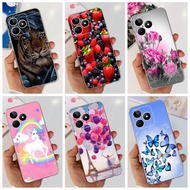 For Realme C53 RMX3760 Case Cute Unicorn Tiger Silicone Soft TPU Shockproof Cover For Realme C53 RMX