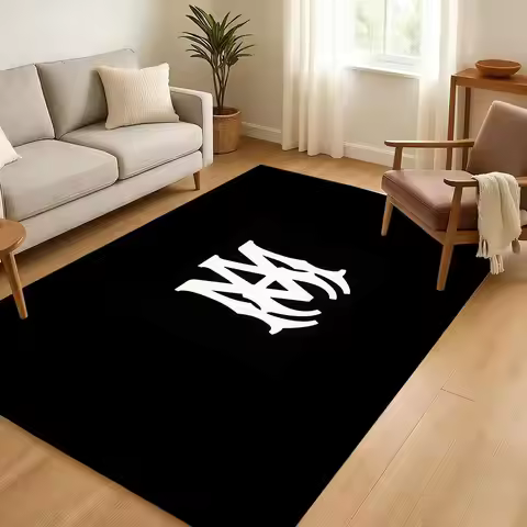 brand logo a-amiri Floor Mat Soft Thickened Non-Slip Door Mat for Living Room Home Decor Flannel Rug
