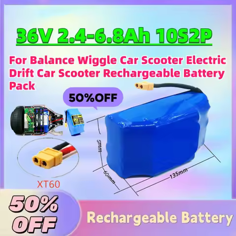In Stock 36V 2.4-6.8Ah 10S2P Li-Ion Battery For Balance Wiggle Car Scooter Electric Drift Car Scoote