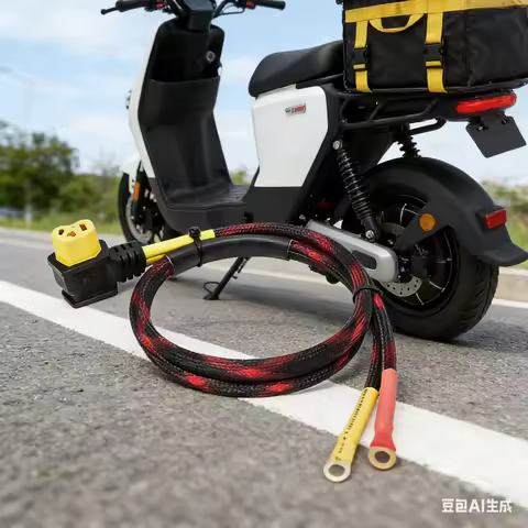 E-bike Power Cable 0.3/0.5/0.85/1m 8 AWG Tinned Pure Copper Silicone High Temperature Resistant Yell