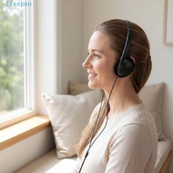 EXPEN Headworn Wired Headset, Black 3.5MM Cellular Wired Headset, Headphone PVC Wired Universal Wire