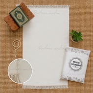 Empty White Prayer Rug | Plain White Prayer Rug, Double-Sided Prayer Rug, White Velvet Prayer Rug, C