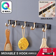 9102 3 / 4 / 5 / 6 / 8 HOOKS WALL ALUMINIUM BLACK RACK HANGER / 5303 / CW006-6 / CW006-7 / 5302 RACK