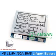 BMS 4S 100A LiFePO4 With Balance HX-4S-F100A 32650 32700