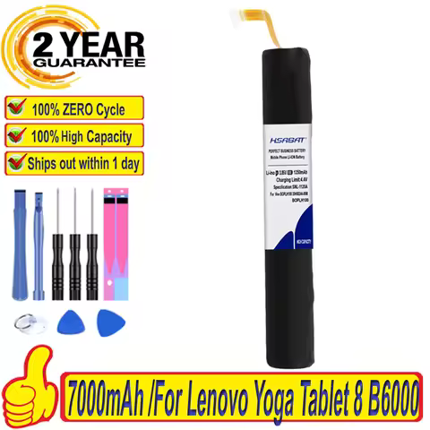 Top Brand 100% New L13D2E31 L13C2E31 Tablet Battery for Lenovo Yoga Tablet 8 B6000 B6000-H B6000-F 6