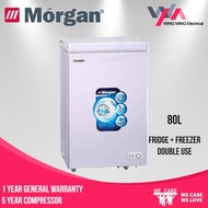 Morgan 80L Freezer Refrigerator 1 Door/Peti Beku 1 Pintu (MCF-0958L) Peti Sejuk/Fridge/Peti Ais/冰箱冰柜