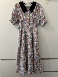 Torio store日系貓咪碎花連身裙