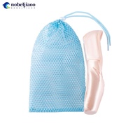 NOBELJIAOO 16*30CM Drawstring Dance Shoes Storage Bag Breathable And Odorless Mesh Drawstring Bag Ba